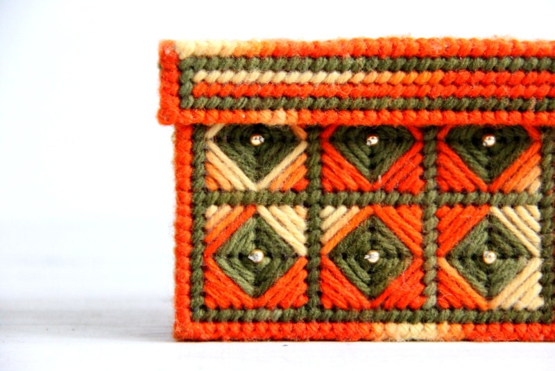 vintage handmade retro desk organizer