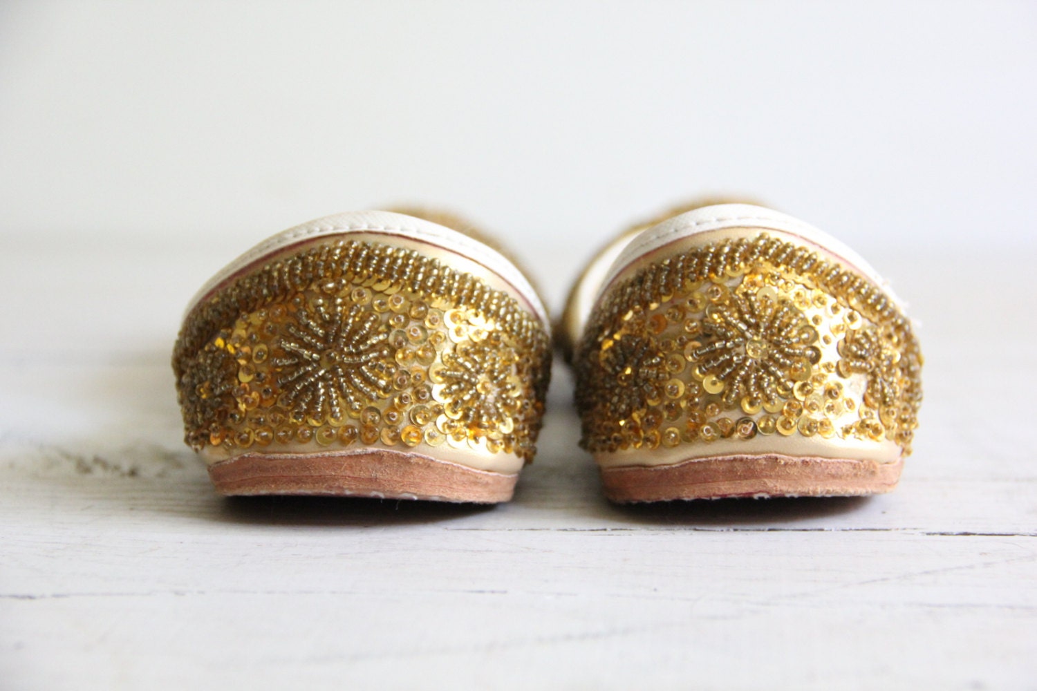 vintage handmade sparkly ballet flats - size 6