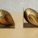 Mid Century Brass Seashell Bookends