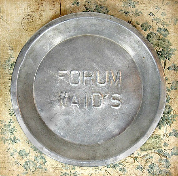 Vintage Aluminum Pie Pan Forum Waid's Kansas Restaurant Advertising