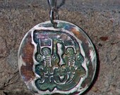 ESD Sterling Silver Necklace with Large Charm