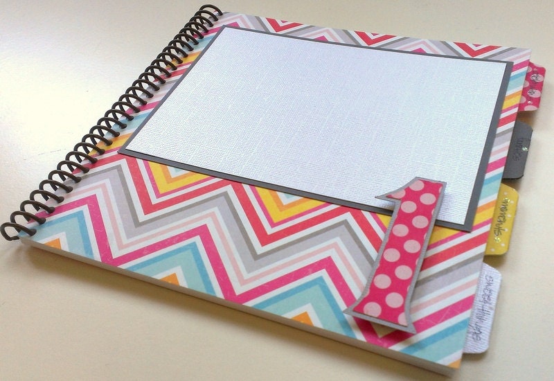 First Birthday Girl/Birthday Album Photo Book and Journal - Zoe Design Il_570xn