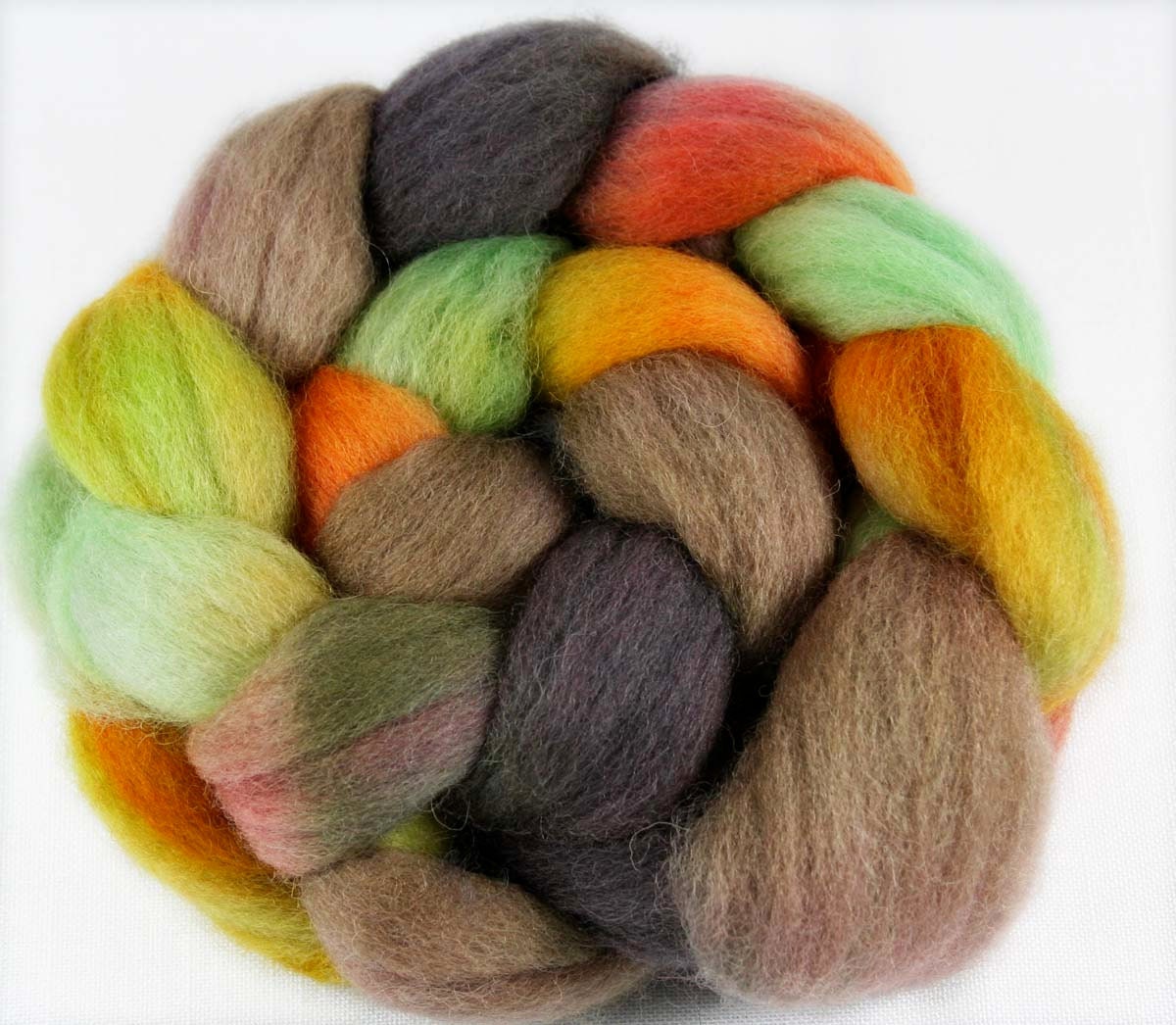 BRIGHT CAMO - Shetland Roving, 2 oz