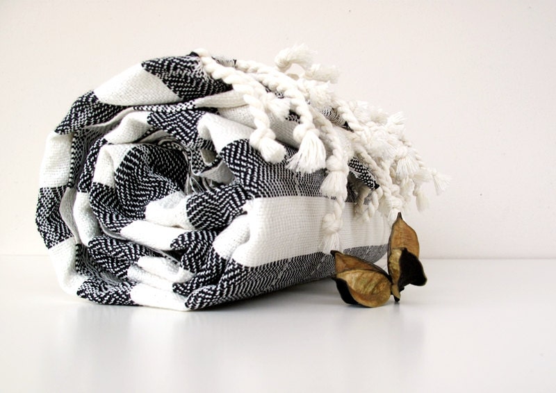 NATURAL Cotton,Handwoven Black Stripe Towel,Eco Friendly PESHTEMAL,High Quality Turkish Cotton Bath,Beach,Spa,Yoga,Pool Towel