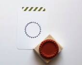 Circle Leaf 1 Rubber Stamp