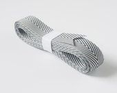 Black and White Chevron Twill Tape (5 yards)