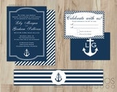 DIY Nautical Wedding Invitation Suite // Custom Printable