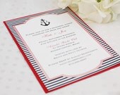 Nautical Bridal Shower Invitation // Professionally Printed