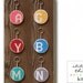 modern initial keychain needlepoint kit - diy