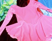 Long Sleeved Velvet Figure Skating Dress Ice skating Dress