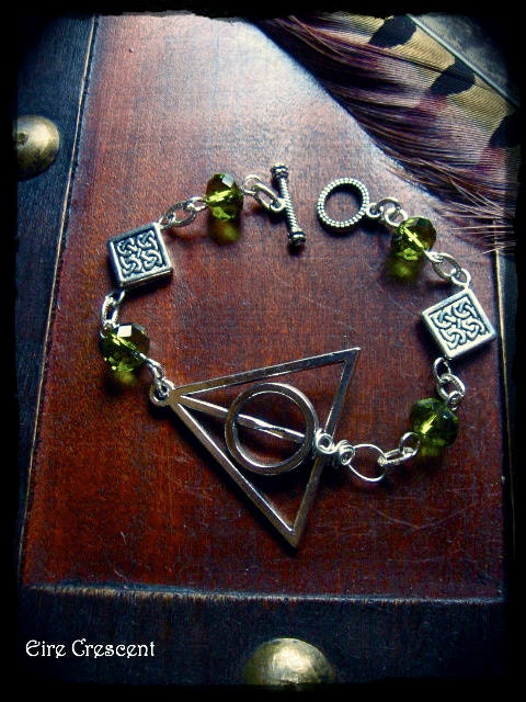 Slytherin Deathly Hallows Bracelet