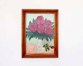 Vintage Framed Floral Original Painting