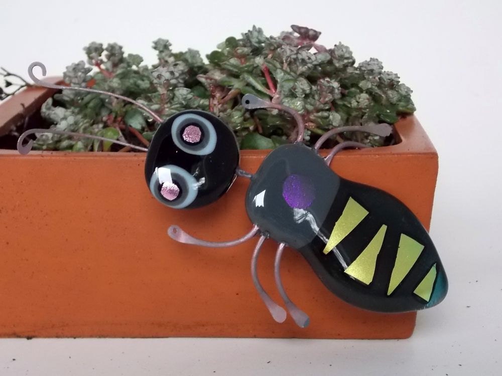 Willie the fused glass Katybug
