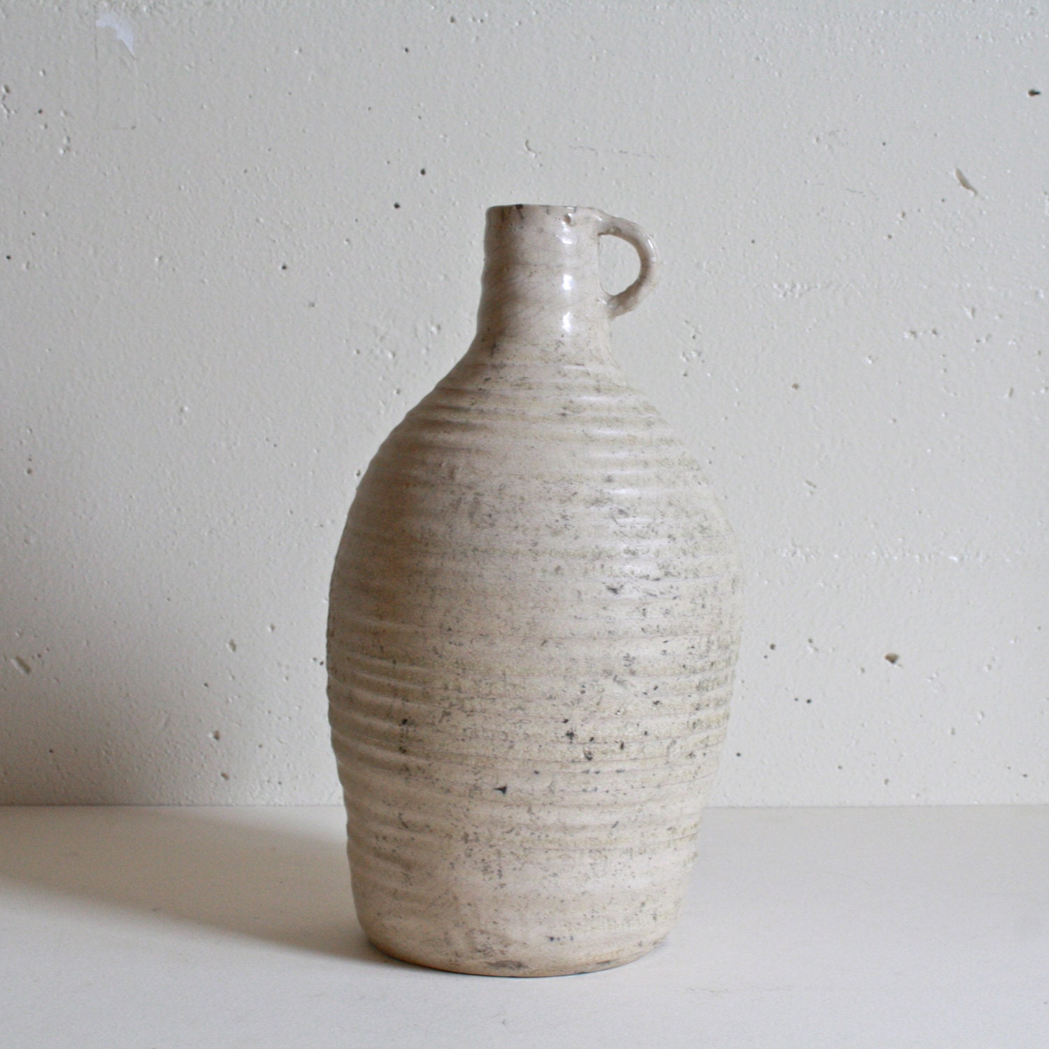 Antique Primitive Salt Glazed Stoneware Jug Ovoid