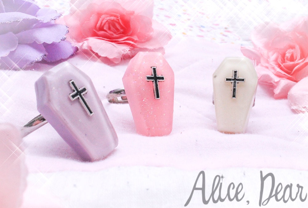 Pastel Coffin Ring