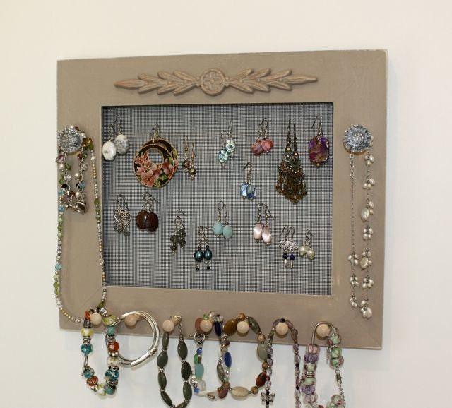 Jewelry Frame Holder Organize Earrings, Necklaces, Bracelets.