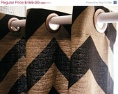 Spring Sale- Shower Curtain Large Zig Zag Chevron 72x72