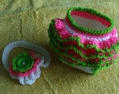Ruffled diaper cover set