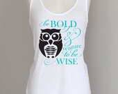 Owl Eco Friendly Pima Cotton Modal Racerback Womens Tank