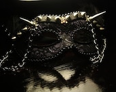 Horned Black and Purple Devil Mask
