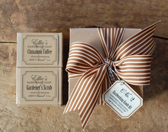 No. 2 - Hardworking Hands Kit - 100% Natural Handmade Soap Gift Box