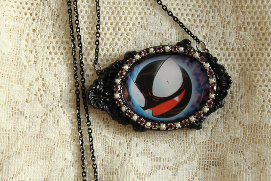 Pokemon Necklace - GASTLY - Ghost Pokemon Necklace - Nintendo Nostalgia