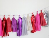 Tissue Tassel Garland -18 Tassels - Hearts and Love Il_170x135