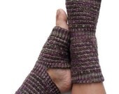 Yoga Socks Hand Knit in Purple and Brown Pedicure Pilates Dance