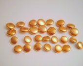 28 Gold leather vintage buttons