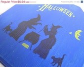 sToReWiDe sale Halloween Witches around a Cauldron - Primitive Sign Magic Witch
