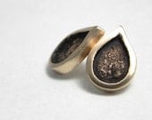 Little Geodes Bronze Studs