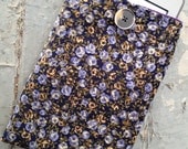 Kindle Case / Kindle Paperwhite Cover / Kindle Fire Case / Kobo / Nook sleeve: Purple flowers on corduroy