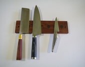 12 inch Magnetic Wall Mounted Walnut Knife Block