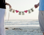 Save the date Wedding Banner, engagement pictures - photography prop, photo prop, wedding photos, you pick colors, small hand held banner