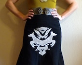 Harry Potter Ink Blot Skirt womens size 2 small Snape's patronus deer and snitch