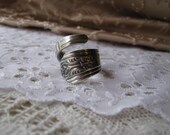 Spoon Ring - Spoon Jewelry - Antique Silver Plate Spoons - "Royal Saxony" - Saxony Silver Plate, 1935