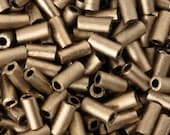 SEED BEADS-3MM Bugle-2006 Matte Metallic Dark Bronze-7 Grams