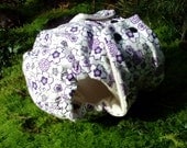 large sweet jane purple print organic cotton fitted diaper