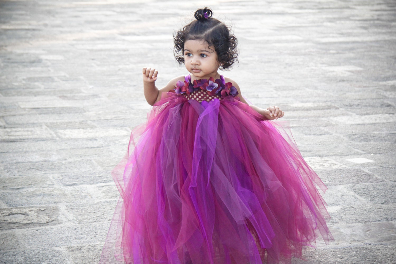 Purple Flower Girl Dress, Tutu Dress, Hydrangea Tutu Dress, Toddler Tutu Dress12 months 2 Toddler