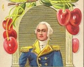 George Washington Patriotic Vintage Postcard 1912 RPO Cancel Washington's Birthday