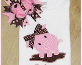Personalized Pig Shirt, Pig Applique, Personalized Applique Shirt, Cute Saying