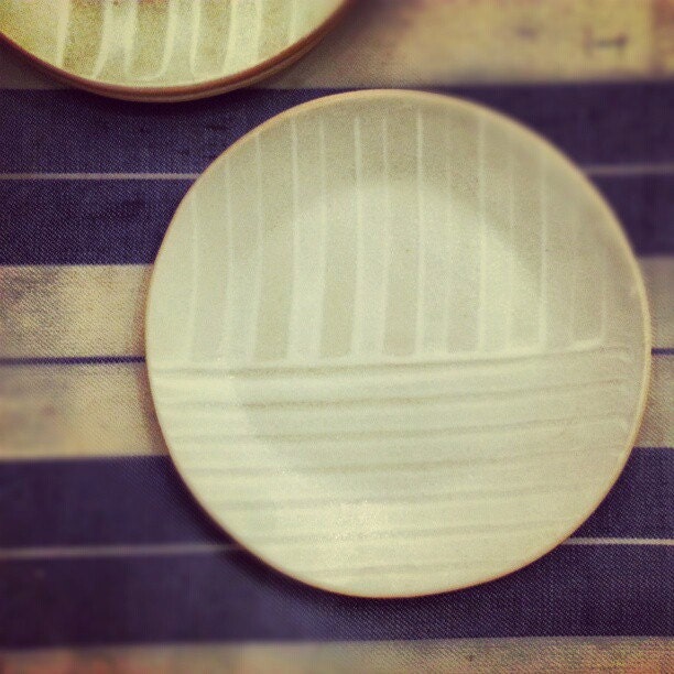 white on white dessert plates for cake or pie a la mode or a muffin or some cookies....