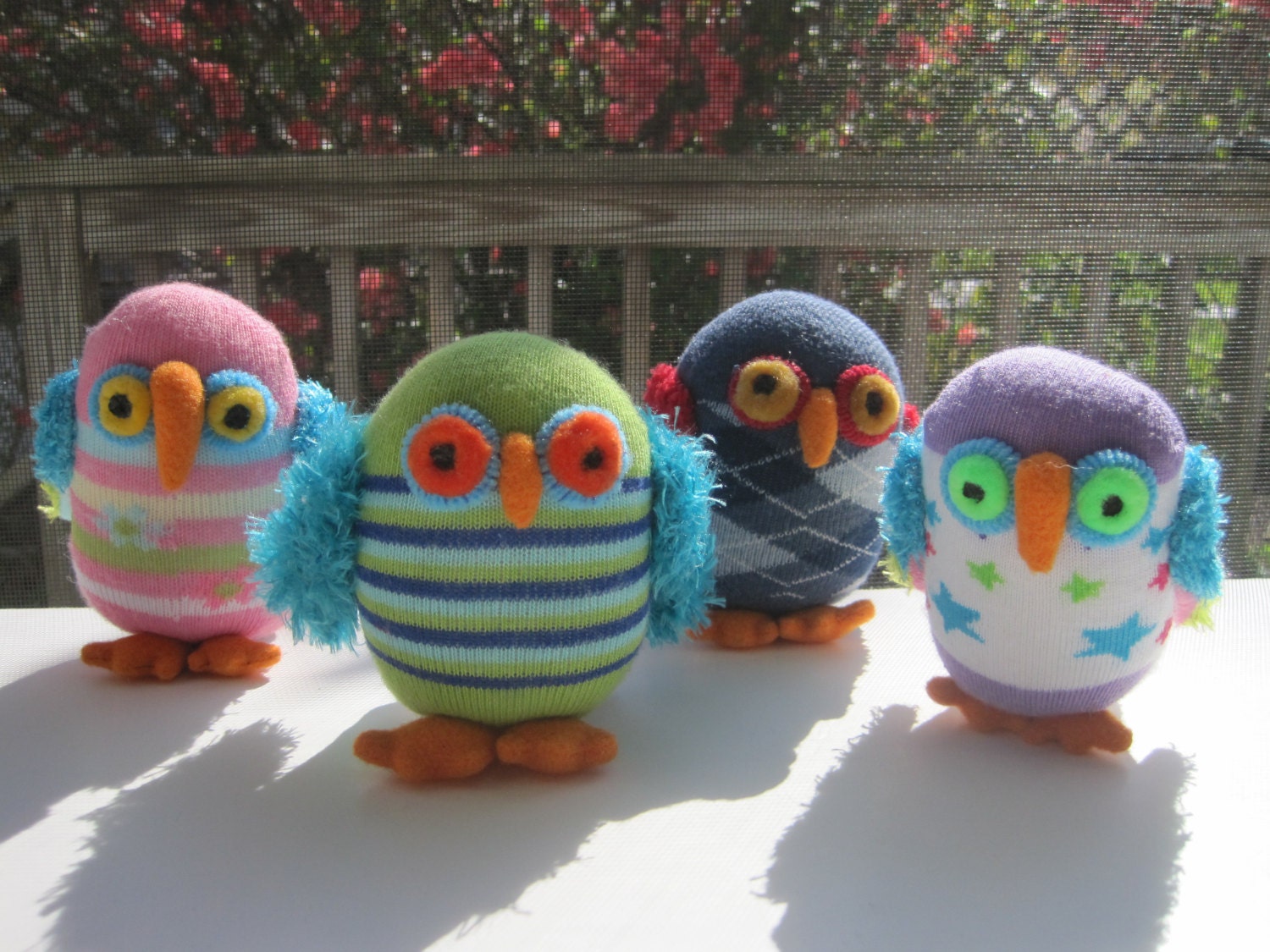 WHO-WHOSE personalized baby owlets, child safe sock toys are a perfect baby gift