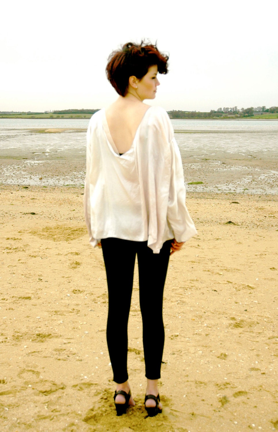 Ice Blue Silk Shirt