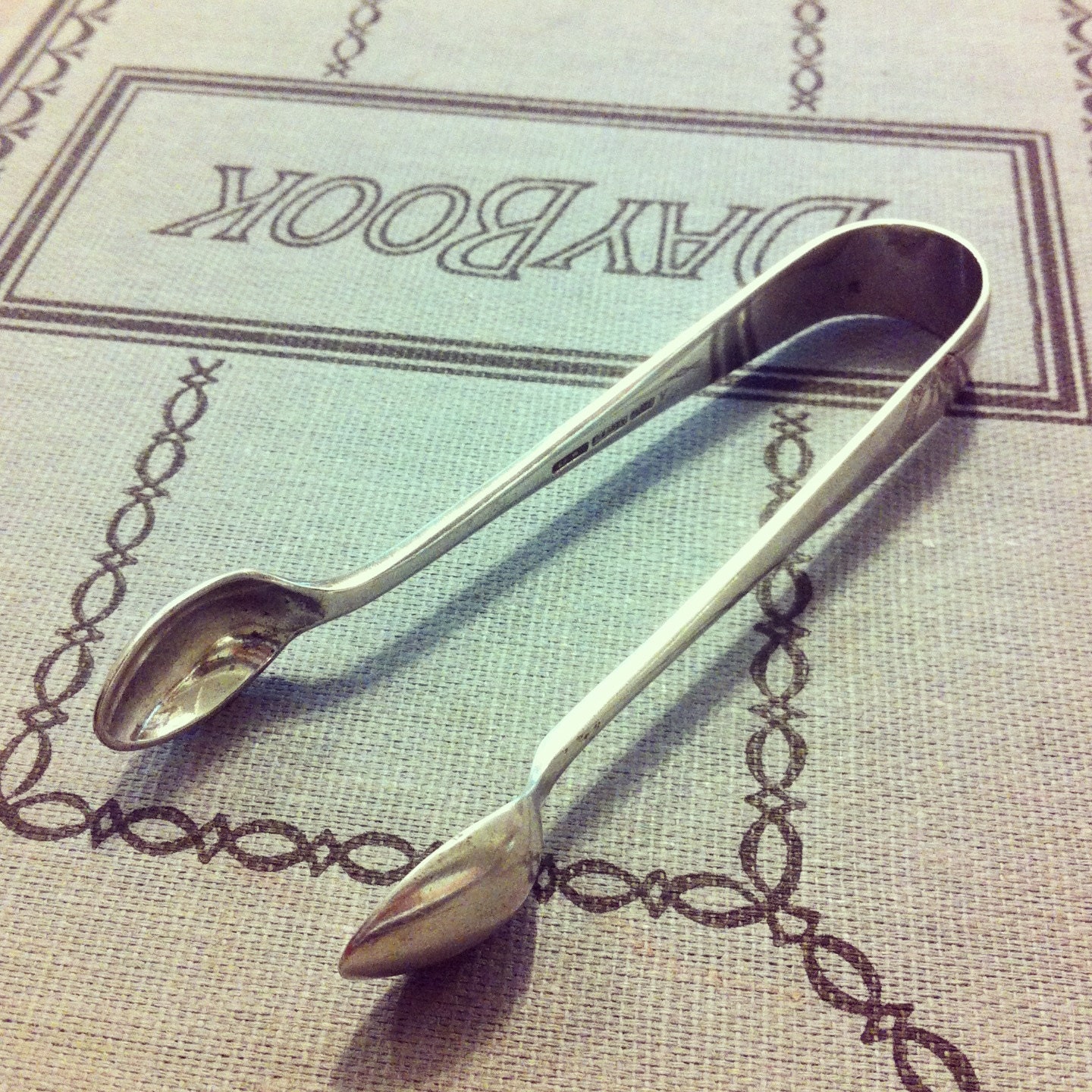 Antique Silver Plate Sugar Tongs from The Trocadero in Portrush Ireland