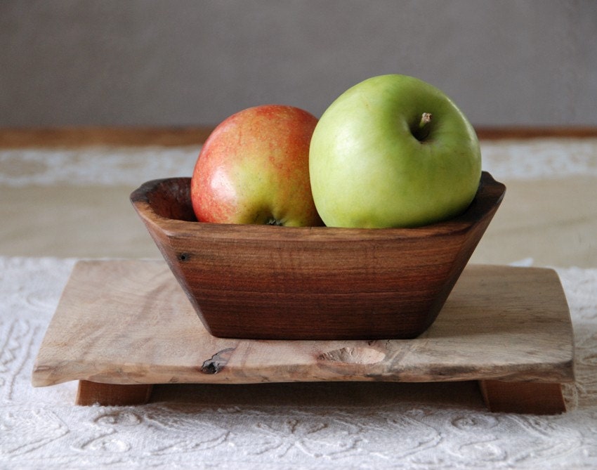 Curio Bowl Wooden Serving Bowl Rustic Table Decor