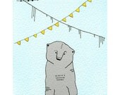 parade day - by elizabeth pawle - fine art giclee print of my original gouache and ink painting