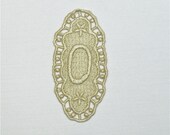Monogram Letter O Venice Venise Lace Initial Personalize Crazy Quilting Jewelry