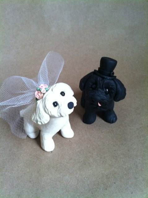 Pet wedding cake topper