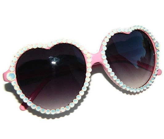 Heart Shaped Sunglasses Rhinestone Crystal Glasses